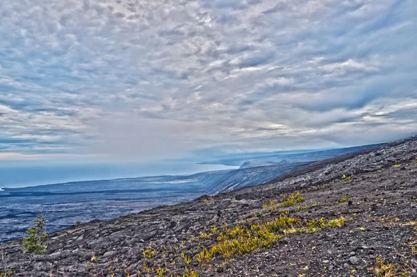 Vista desde el camino de la Cadena de cráteres en Big Island Hawaii — Foto de Stock