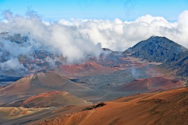 Haleakala volkan ve krater maui hawaii