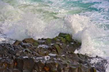 hawaii Adaları Maui kıyı şeridi lava rocks