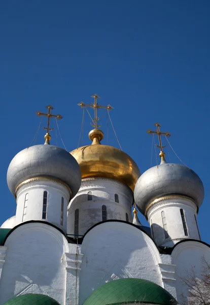 Moscow domes. Smolensk Cathedral. — Stock Photo, Image