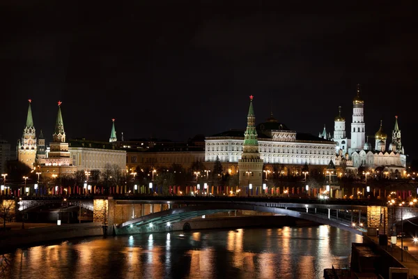 Pandangan Kremlin di malam hari . — Stok Foto