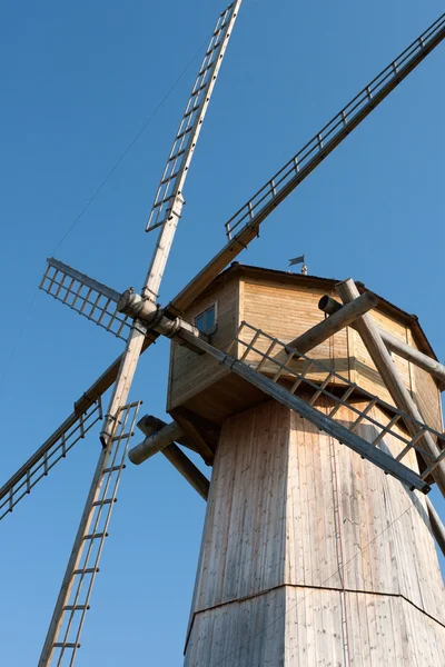 stock image Old wooden windmill details