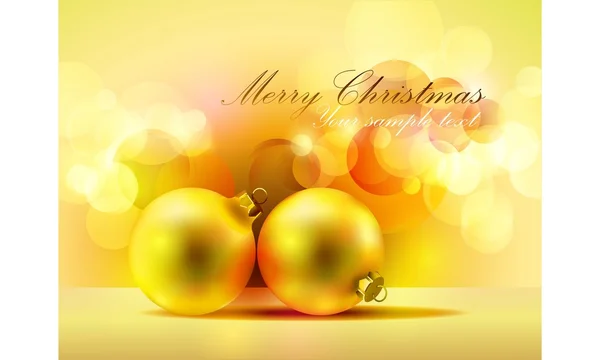 矢量圣诞节上抽象的球灯背景 — 图库矢量图片