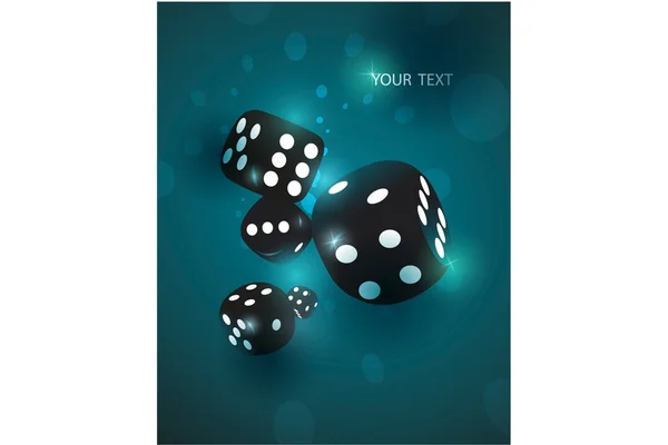 Vector abstract background with dices — Stock Vector