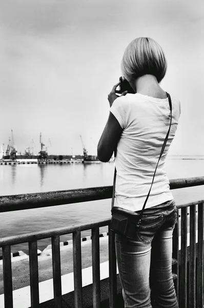 Chica fotógrafa — Foto de Stock