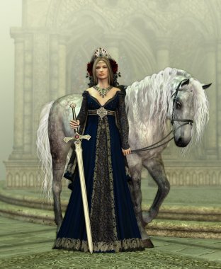 Lady of the Castle clipart