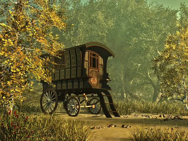 A carrinha dos ciganos — Fotografia de Stock