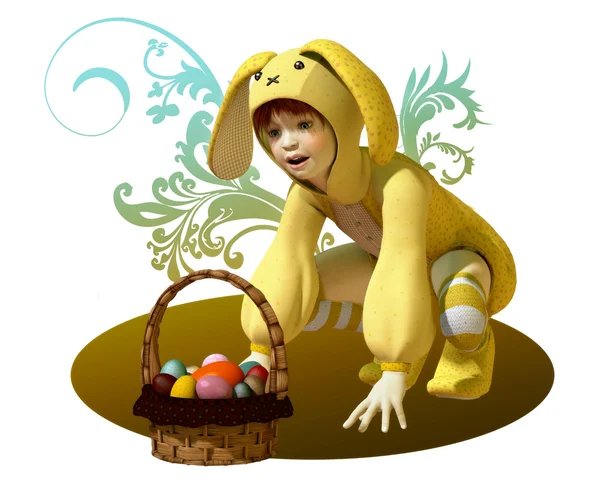 stock image Yellow Easter Bunny