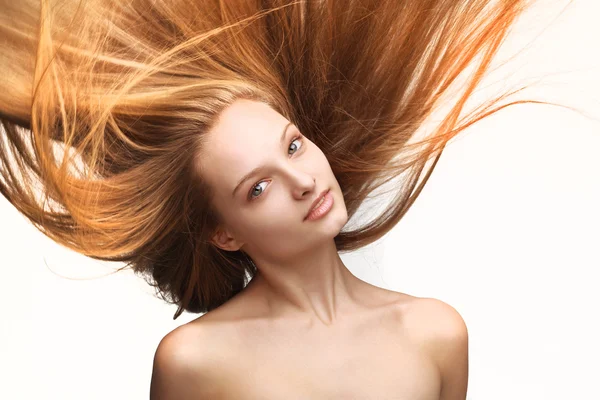 Girl with long hair Stock Photo