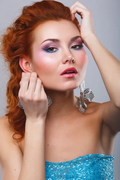 Beauty shot of woman with makeup — Stock Photo, Image