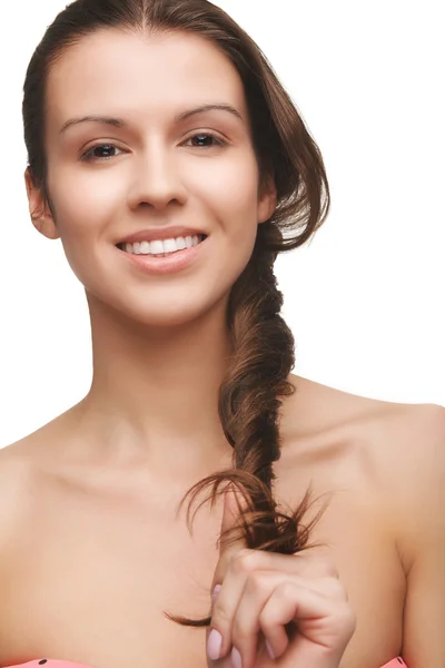 Girl with brown hair — Stock Photo, Image