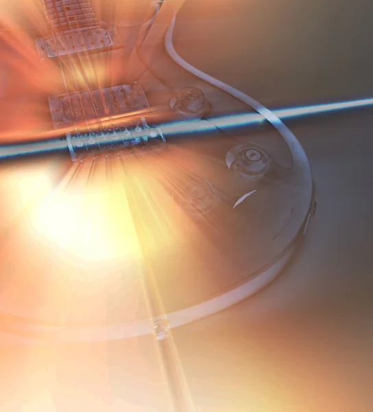 Elektrická kytara izolované na bílém pozadí — Stock fotografie