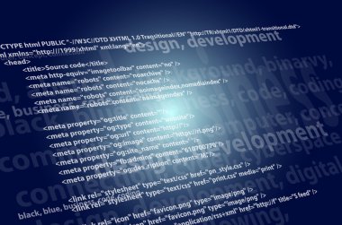 Source code technology background, editable clipart