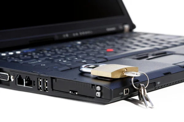 Moderne laptop veiligheidsconcept — Stockfoto