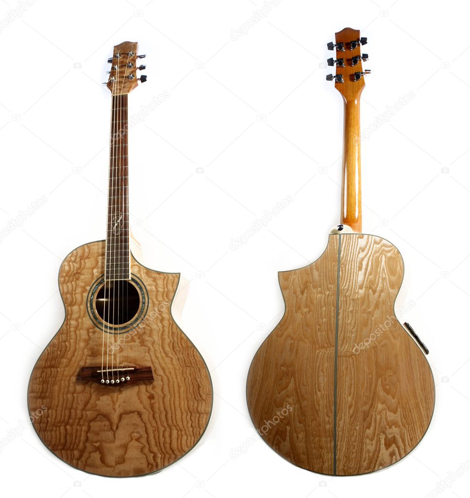 Acoustic guitar isolated