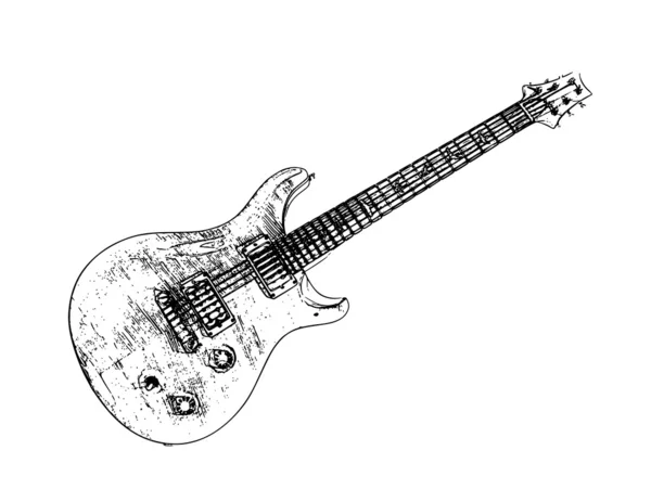Elektrická kytara izolované ilustrace — Stock fotografie