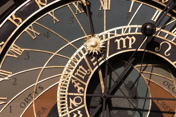 Παλιό ιστορικό ρολόι της Πράγας — Φωτογραφία Αρχείου