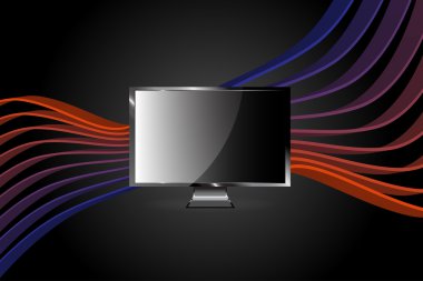 LCD monitor isolated illustration