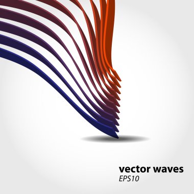 Abstract 3D wave background composition illustration