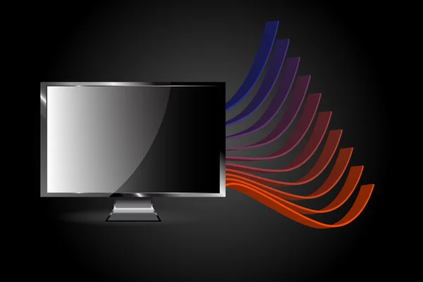 LCD monitor isolated illustration — Stockfoto