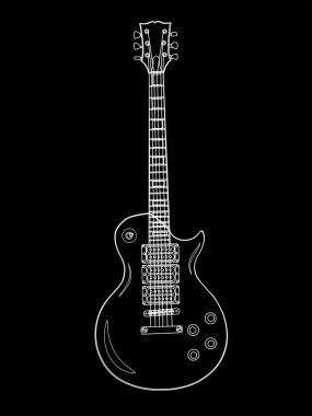 Electric guitar isolated clipart