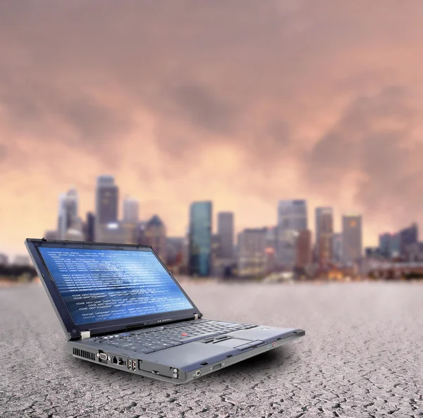 Hintergrund der Laptop-Technologie — Stockfoto