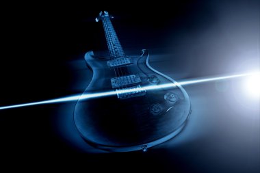Electric guitar isolated on white background clipart