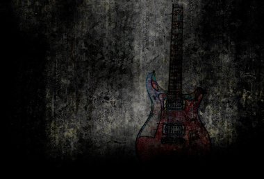 Electric guitar background clipart