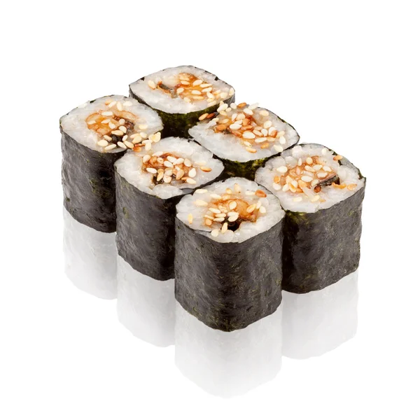 Japansk mat. Maki sushi. Stockbild