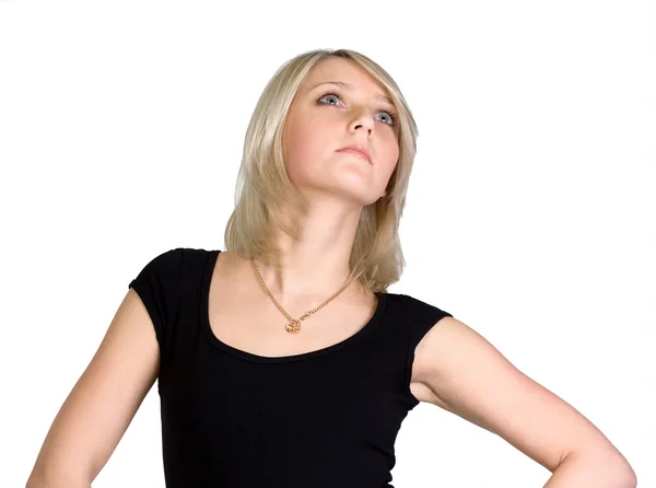 Portret van vrij jonge blonde vrouw. — Stockfoto