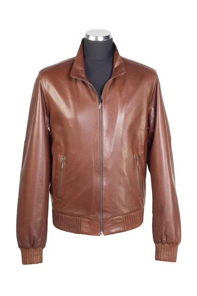 茶色の革のジャケット — ストック写真