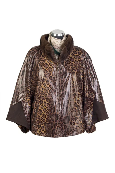 Brązowe damskie kurtki z futrem — Zdjęcie stockowe