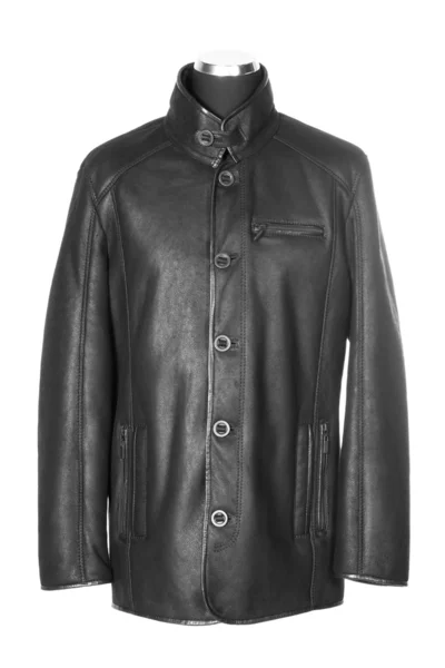 男の黒い革のジャケット — ストック写真