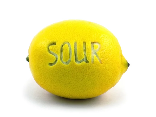 Limón con inscripción — Foto de Stock