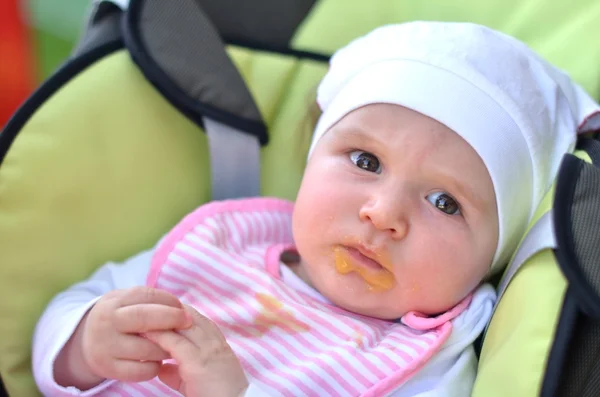 First time with a spoon — Stock Photo, Image