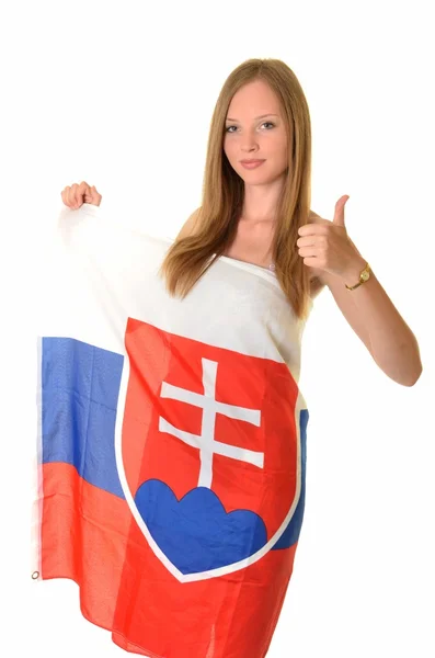 Sexy slovakian fan — Stock Photo, Image