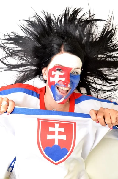 Slovakiska hockeyfan — Stockfoto