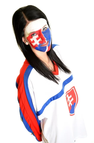 Słowacki fan hokeja — Zdjęcie stockowe