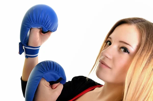 Boxing woman — Stock Photo, Image