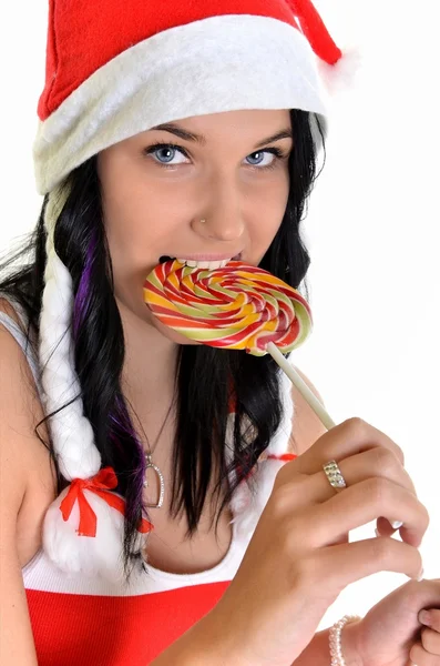 산타 클로스는 사탕 — 스톡 사진