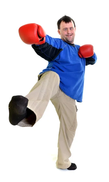 Boxer med Downs syndrom — Stockfoto