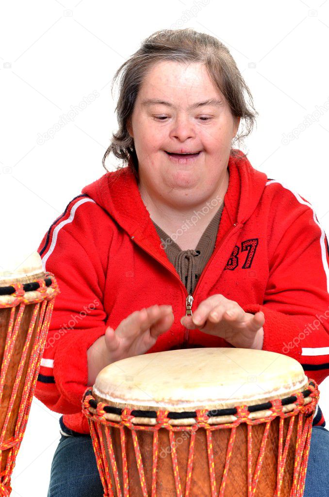 Down syndrome with djembe