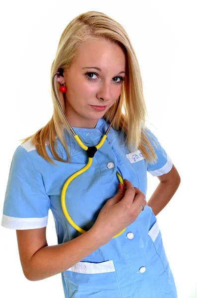 Krankenschwester oder Arzt isoliert — Stockfoto