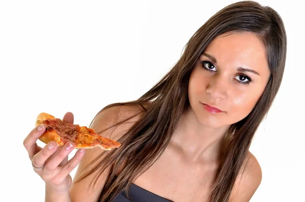 Woman with pizza Royalty Free Stock Photos