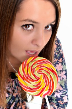 seksi esmer Bayan lolipop