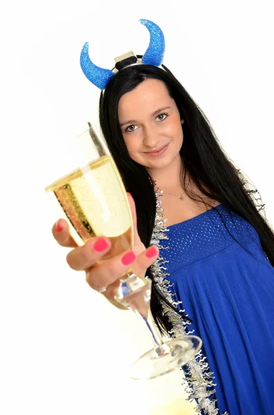 Gyönyörű nő ünnepelni — Stock Fotó