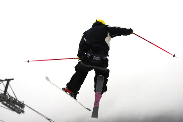 Freeskier jumping — Stock Photo, Image