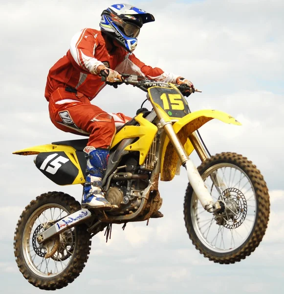 MX rider springen — Stockfoto