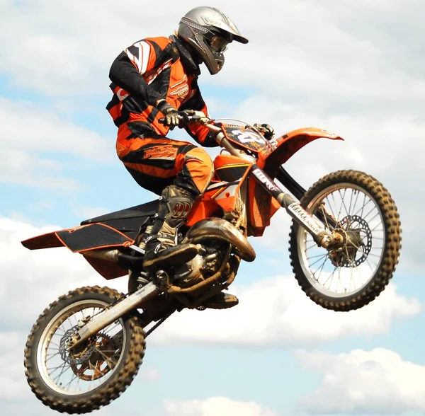 MX rider saltando — Fotografia de Stock