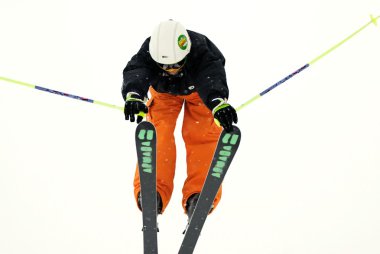 Freeskier jumping clipart